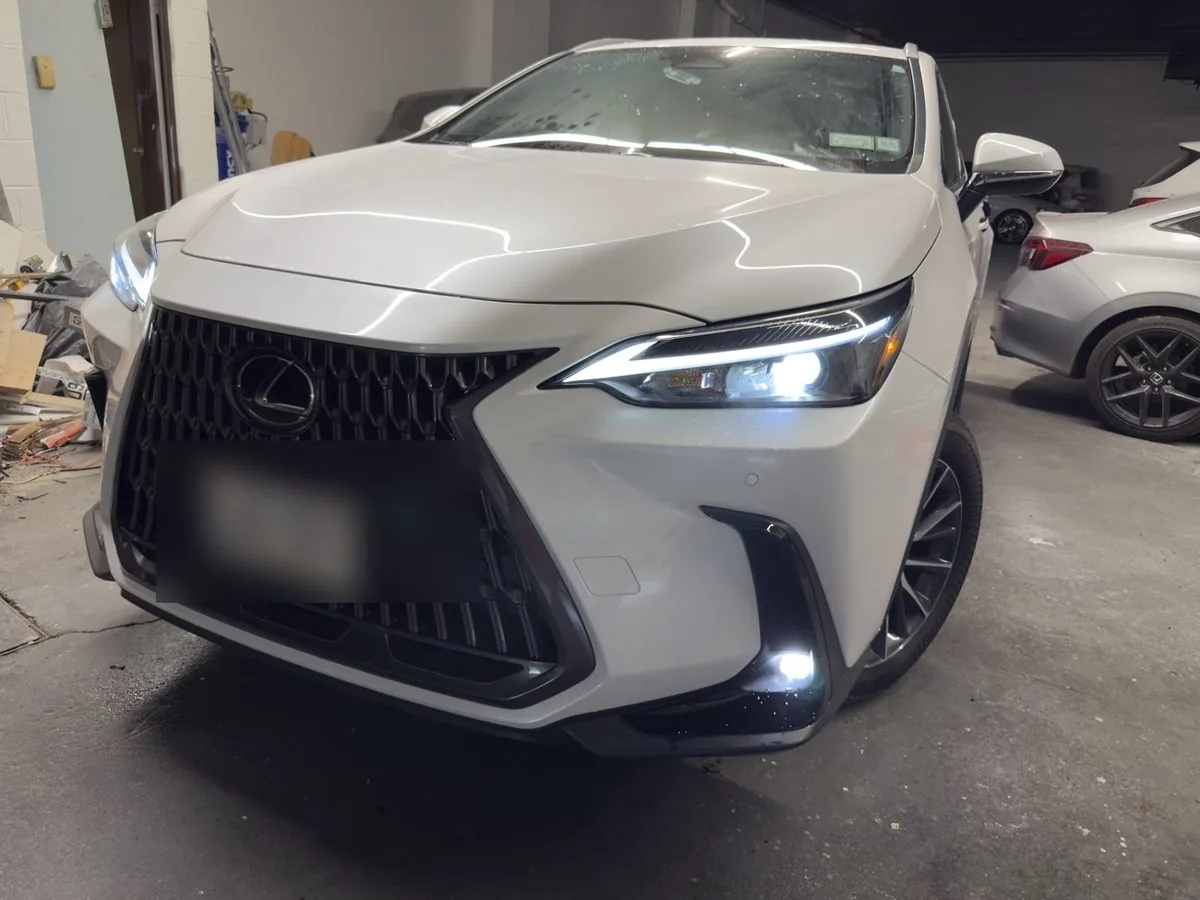 Lexus NX front end restored to pre-accident condition after collision repair at Exclusive Collision & Repair in Brooklyn, NY